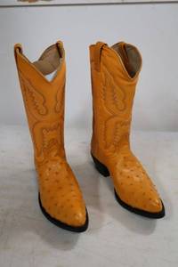 lot 131 image: Mango color ostrich boots size 10