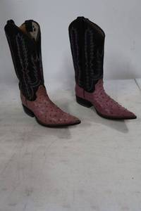 lot 138 image: Herrera lilac and black color boots size 6