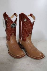 lot 708 image: Twinstone red and tan color boots size 10