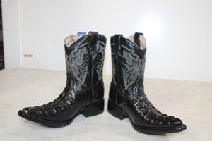lot 587 image: Kids Herrera black color croc boots size 7.5