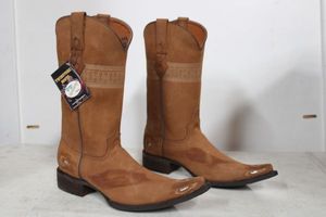 lot 593 image: Twinstone brown worn look boots size 9.5