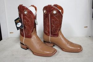 lot 666 image: Twinstone red and tan color boots size 10.5