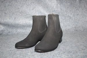 lot 1008 image: Twinstone black color, velvety leather texture, leather sole, short boot, size 8