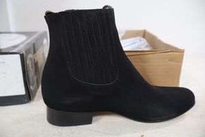 lot 935 image: Twinstone velvety black color ankle boots, size 10