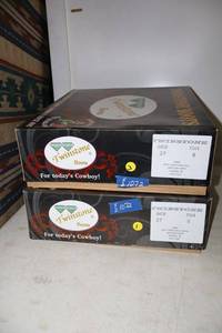 lot 1072 image: 2 pairs of Twinstone boots, size 8, see photos  (2 times the money)