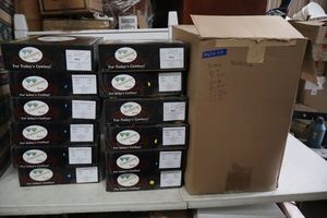 lot 1079 image: 12 pairs of Twinstone boots, bone color, mixed sizes, see photos  (12 times the money)