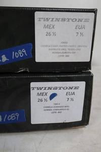 lot 1089 image: 2 pairs of Twinstone boots, size 7.5, see photos  (2 times the money)