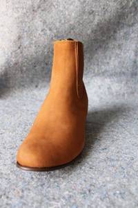 lot 921 image: Twinstone velvety golden brown color ankle boots, size 10.5