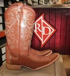 NEW Red Diamond Versace Cognac ostrich exotic boots, Men's size 10 with pointed toe