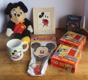 lot 9 image: collection features vintage Mickey Mouse Disney collectibles