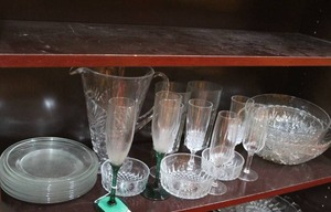 lot 141 image: Shelf full of mixed match dishes see pictures for details