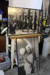 lot 154 image: framed black and white portraits of Marilyn Monroe