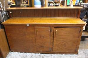 lot 219 image: Wood bar about 74 inch long and above 23 inches wide