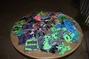 lot 254 image: Blow up toys hammers that squeak microphones swords and mix of blow-up toys