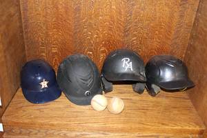 lot 196 image: collection of baseballsoftball batting helmets