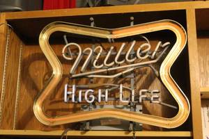 lot 206 image: vintage 1970s1980s Miller High Life neon beer sign