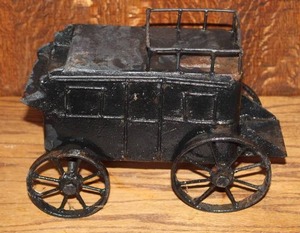 lot 314 image: vintage stagecoach  bank its heavy