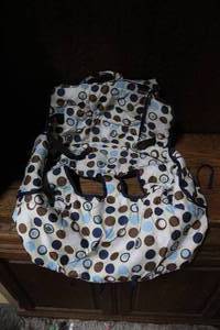 lot 365 image: padded 2-in-1 baby shopping cart and high chair cover folds away in to a bag see pictures