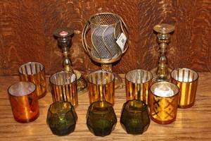 lot 414 image: Candle holders
