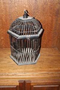 lot 432 image: Wood decorative bird cage