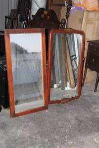 lot 456 image: vintage wooden wall mirrors feature classic mid-century carved wooden frames