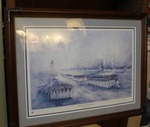 framed, limited edition print titled "Graduation Parade" by artist Ben Maile (signed numbered with authenticity paper)