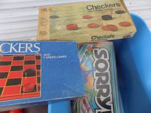 lot 44 image: Sorry and Checker board games