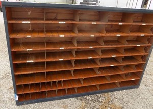 lot 131 image: Mail slots or cubbies 72 X 48 X 10