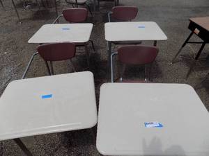 lot 155 image: Virco combo desk qty 4