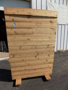 lot 195 image: wood wall on wheels 6  ft.
