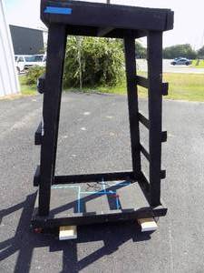 lot 200 image: Black wood structure on wheels