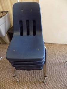 lot 203 image: Student CHAIRS x 5