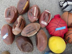 lot 205 image: Footballs and Basketballs