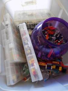 lot 263 image: LEGOs bins and jar full