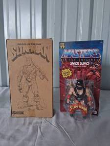lot 25 image: Masters of the Universe Sunman Space Sumo with Original Box---Unpunched