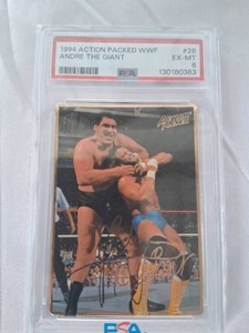 lot 27 image: 1994 PSA Grade 6 Action Packed Andre the Giant Trading Card