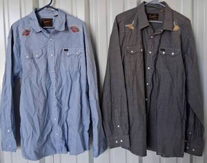 lot 102 image: 2 Howler Bros Western Pearl Snap XXL  Size Shirts