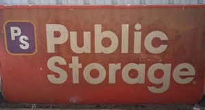 lot 106 image: Large Vintage Plastic Public Storage Sign---4x8