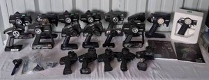 lot 111 image: Huge Selection of Wheel Type RC Transmitters---All different brands