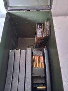 lot 117 image: Ammo Can with Different Types of Ammo and Magazines---See pics