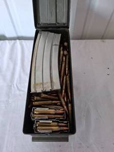 lot 123 image: Ammo Can Full of 223 Ammo Mags---See pics