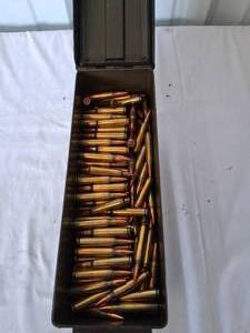lot 129 image: Ammo Can Full of 223 Ammo---See pics