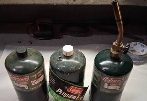lot 158 image: Propane Torch with 2 Extra Bottles