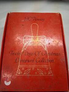 lot 162 image: Vintage JC Penney 12 Days of Christmas Bell Ornaments