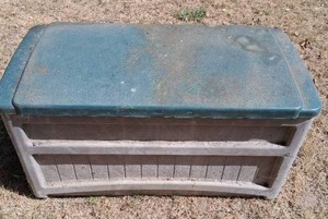 lot 171 image: Suncast 73 Gallon Resin Deck Box