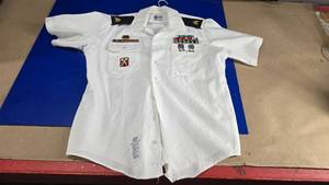 lot 20 image: Army White Dress Shirt w Ribbons