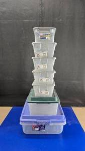 lot 38 image: Lot of Misc Storage Containers w Lids