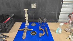 lot 59 image: Lot of Misc Home Dcor Items.  Includes Everything Pictured�Including the Vampire Stake )
