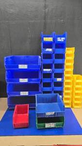 lot 89 image: Lot of Misc Parts Organization Stacking Bins