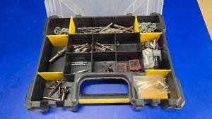 lot 97 image: Tough Box Organizer w Misc Tools.  Includes Everything Inside